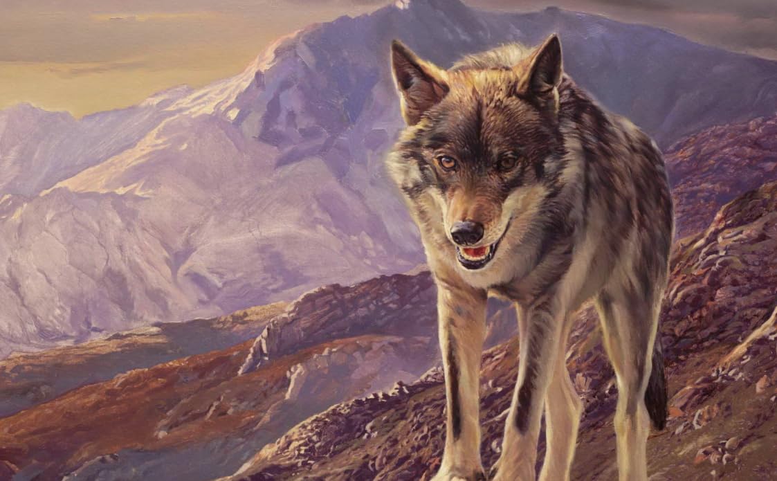 HfmQuisutron Puzzle 1000 Stück Holz Tier Wolf Kunst Malerei Poster für Erwachsene Stressabbau Lernspielzeug Geschenk Pq130Ay