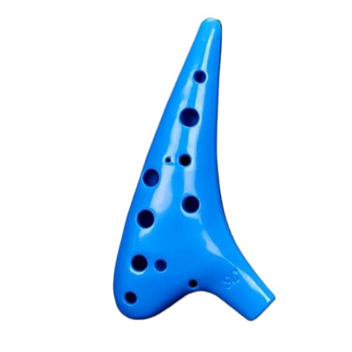 Okarina 12 Loch Ocarina Keramik Alto C Legende Von Ocarina Flöte Musik Instrument Kunststoff Ocarina(Blue)