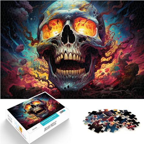 Puzzles Bizarre Fantasy-Skelett Lustiges Puzzle für Erwachsene 1000-teiliges Holzpuzzle Wanddekoration Einzigartige Geburtstags 1000 Teile (50 x 75 cm)