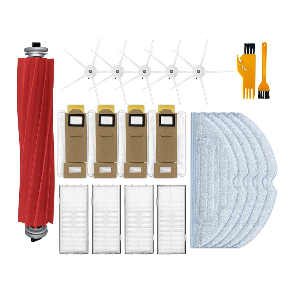 Pcivzxam Ersatzteile HEPA-Filter Seitenbürste Wischtücher für S7 T7S 7Plus Staubsauger Zubehör