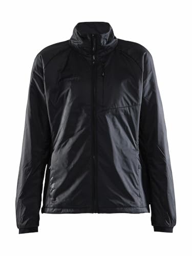 Craft CORE LIGHT PADDED JACKET | Leichte Jacke Damen M | Black | Wattierte Übergangsjacke Damen | Jacke mit geringem Packmaß | Windbreaker Damen | Trainingsjacke Damen