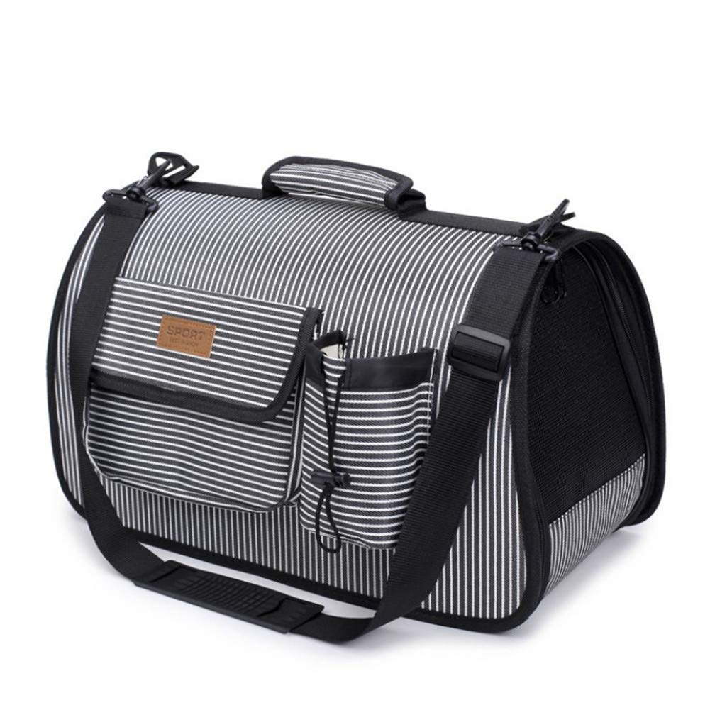 Rysmliuhan Shop Tragetasche Hund Hundetasche Flugzeug Handgepäck Haustierträger für Hunde Hunderucksackträger Verstellbarer Hunderucksack Hundeträger Handtasche Gray,l