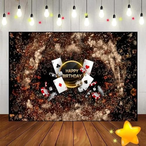 Casino Hintergrund Fotografie Banner Dekoration Party Rose Blumen Blumen Hintergrund Chips cust Geburtstag würfel Foto 350x230cm