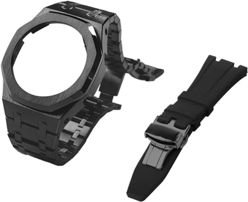 IOTUP Gen 5 Metall-Uhrengehäuse, Lünette und Fluorkautschuk-Uhrenarmband, Kombinationsset, für GA2100, GA2110, GAB2100, GM2100, Mod Kit für Watch Full, GM-2100, Achat