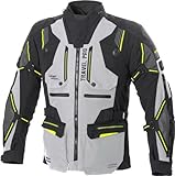 Büse Travel Pro Motorrad Textiljacke, hellgrau/schwarz, 54