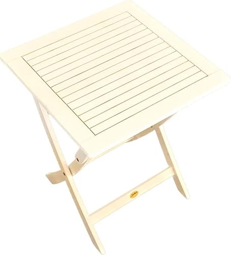 SEDEX CATAR Klapptisch 80x80 wß-gewischt Gartentisch