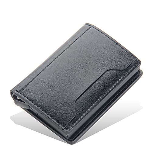 TREGOO Portemonnaie Herren Business Kreditkarteninhaber Herren Multifunktionale Aluminiumlegierung Pickup-Tasche Mini Slim Brieftasche Münze Geldbörse Kartenhalter Brieftasche