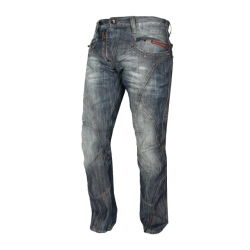 Cipo & Baxx Herren Jeans Hose Staright Hose Denim Regular Design Modern W38 L36 Blau