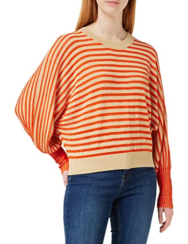 Peppercorn Mathilda Balloon Ärmel Pullover Kurve | Pullover Damen In Orange | Frühling Pulli Damen | Größe 54