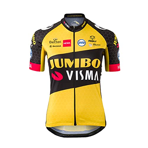 AGU Trikot Team Jumbo Visma Damen Replica 2021, Radtrikot Damen, Offizielle Fahrradbekleidung Team Jumbo Visma - XL