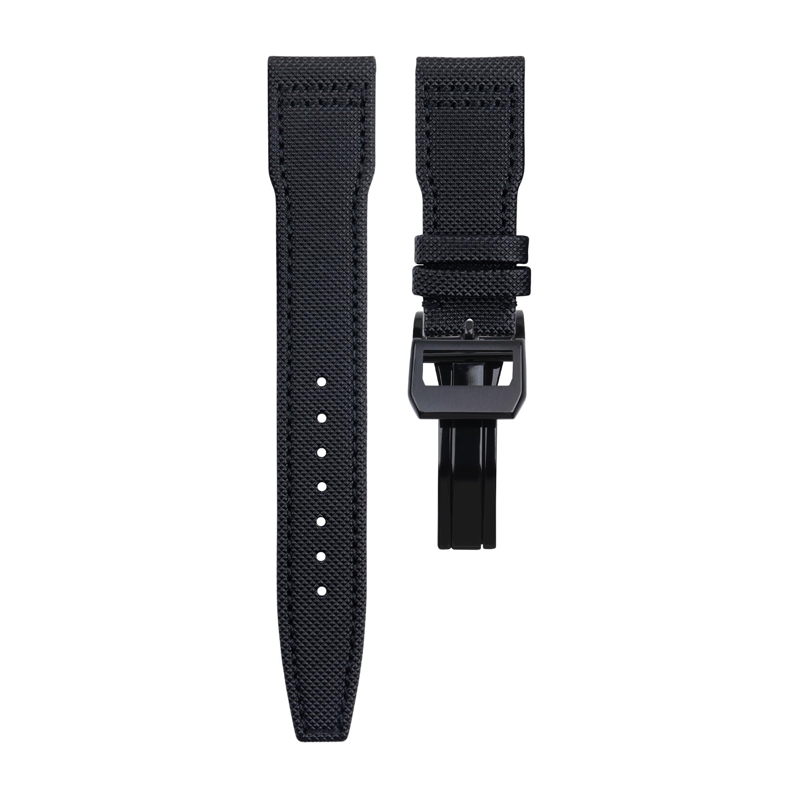 IOTUP Uhrenarmband aus Nylon-Leinen-Leder, 21 mm, 22 mm, für IWC-Armband Spitfire Mark 18 Portugieser Portofino Pilot IW3777, 21 mm, Achat