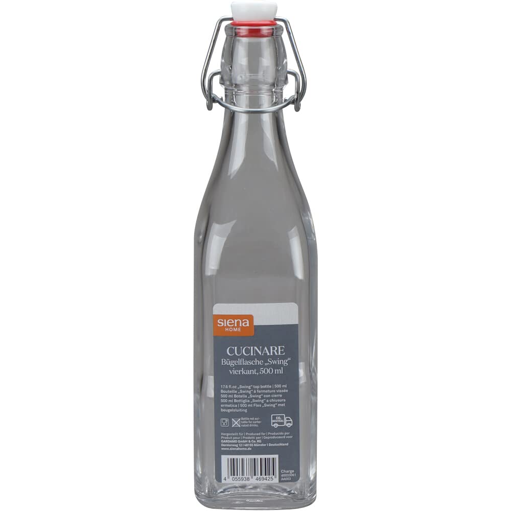 Siena Home Bügelflasche Cucinare 500 ml, 12er-Pack vierkant