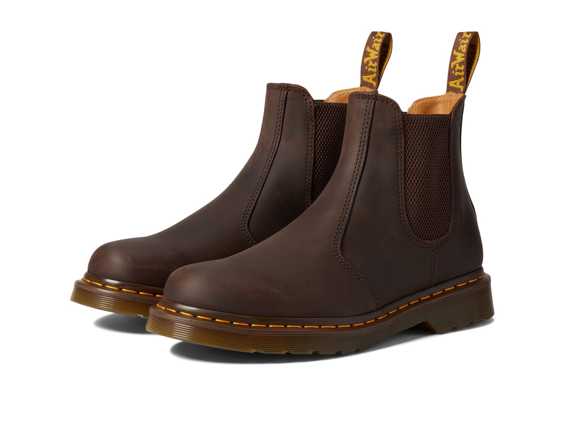 DR. MARTENS Unisex Chelsea Boots, Dark Brown Crazy Horse, 46 EU