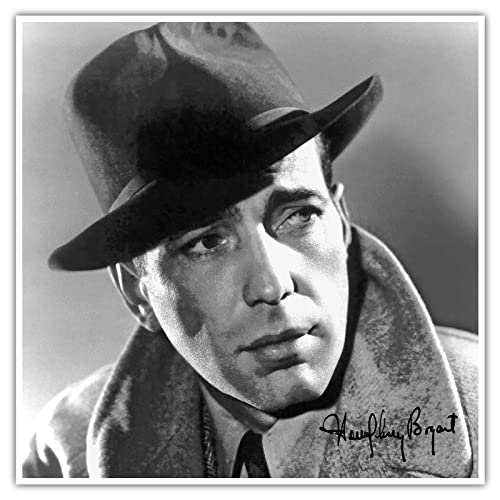 Humphrey Bogart - Poster ohne Rahmen - Film Casablanca Bild Wandbild Kunst Druck Bilder Wand Deko Wandposter Modern XXL Wohnzimmer (80 x 80 cm, Poster)