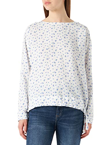 LTB Jeans Damen Nozofo Bluse, White Blue Flowers Print 12809, XL