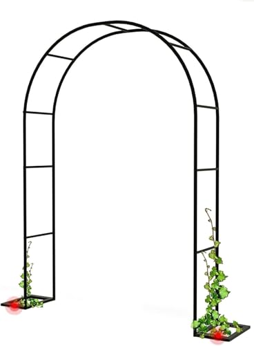 Gartenlauben, Gartenlaube aus Metall, Hochzeitsbogen, Laube für Rosen, Spalierbögen für Verschiedene Kletterpflanzen, Rosenreben, einfach zu bewegen und zu installieren, für Hochzeiten im Fr