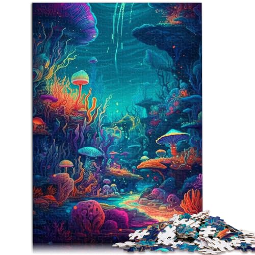 Puzzles für „Psychedelic Ocean“, 1000 Teile, Holzpuzzle, Spaß für Aktivitäten zu Hause, Geburtstagsgeschenk, Reisegeschenk, 1000 Teile (50 x 75 cm)