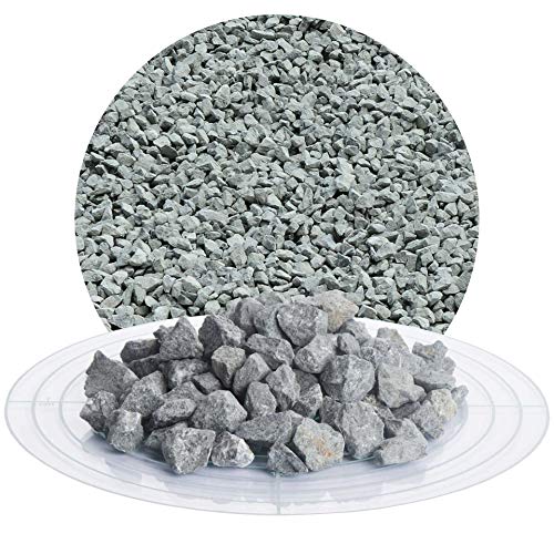 Schicker Mineral – 25 kg grauer Ziersplitt aus Diabas Gestein – Naturstein Splitt ideal zur Weg-, Hof- & Gartengestaltung – robust, witterungsbeständig & streusalzresistent (Körnung 11-16 mm)