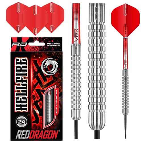 RED DRAGON Hell Fire A: 24g Wolframpfeil mit Metallspitzen mit Flights und Schäfte