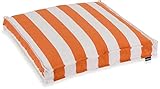 HOCK Classic Streifen Outdoor Sitzkissen Größen (50x50x5cm, Orange)