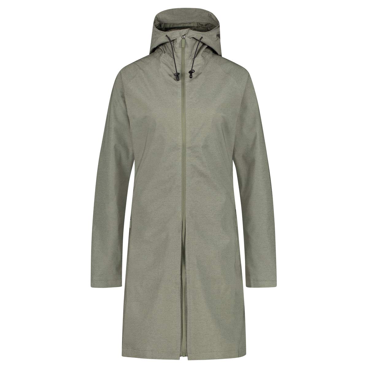 AGU SeQ Regenjacke Damen Urban Outdoor, Regenmantel Damen Wasserdicht mit Kapuze, Übergangsjacke Damen Atmungsaktiv - Olive - XXL