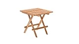 Möbilia® Garten Gartentisch, 50x50 cm, Teak Teakholz L = 50 x B = 50 x H = 50 cm Natur