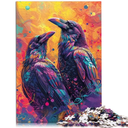 Puzzles Geschenke Spielzeug Psychedelic Crow Art Puzzles 1000 Teile Holzpuzzle Spielzeug Puzzles Lernspiele Stressabbau Puzzles 1000 Stück (50x75cm)