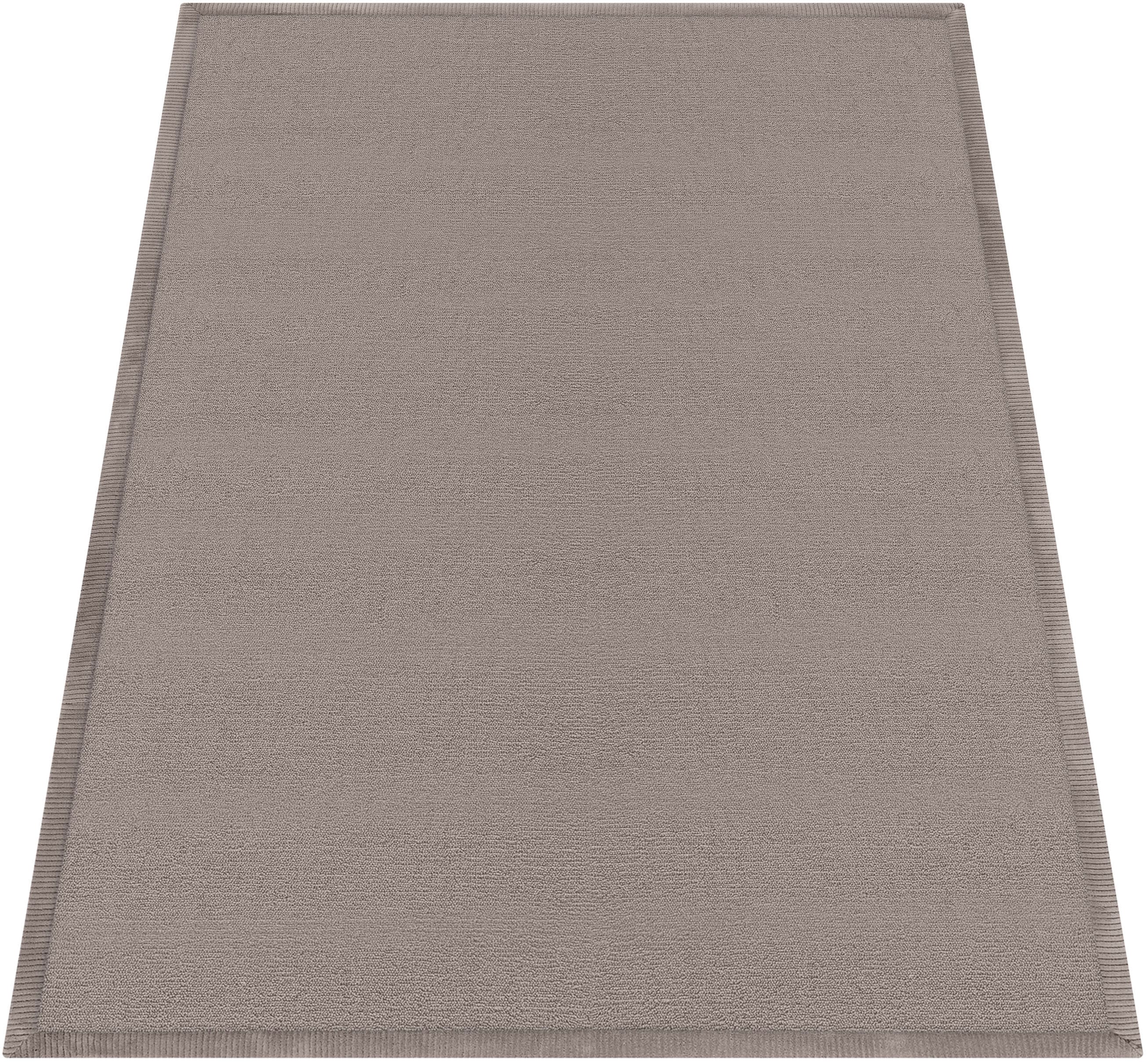 Paco Home Teppich "Tatami 475", rechteckig, Kurzflor, Uni-Farben, mit Memory Foam, waschbar