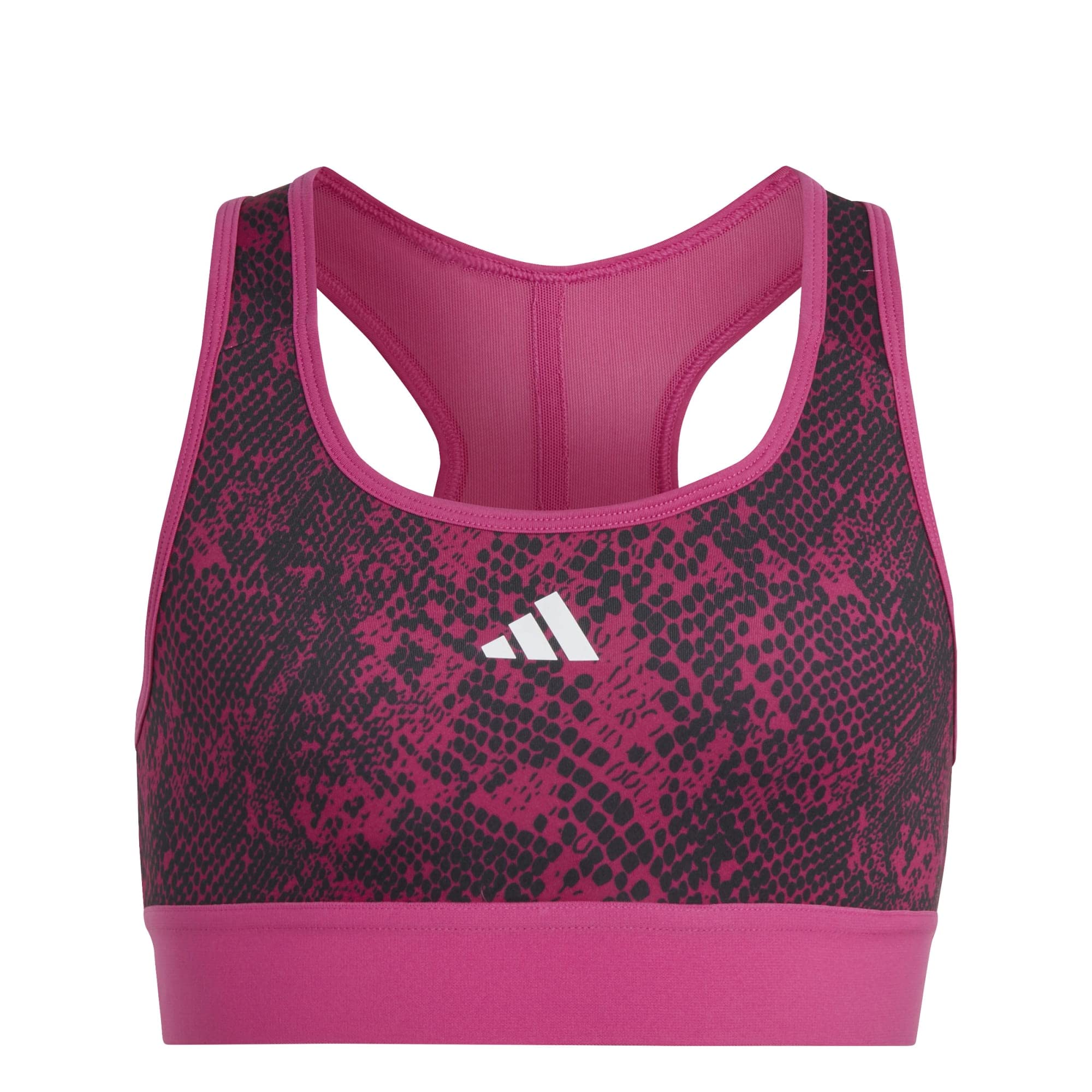 adidas Mädchen Sport-BH G Ti Aop Pw Bra, Semi Lucid Fuchsia/Carbon/White, IC0360, 170