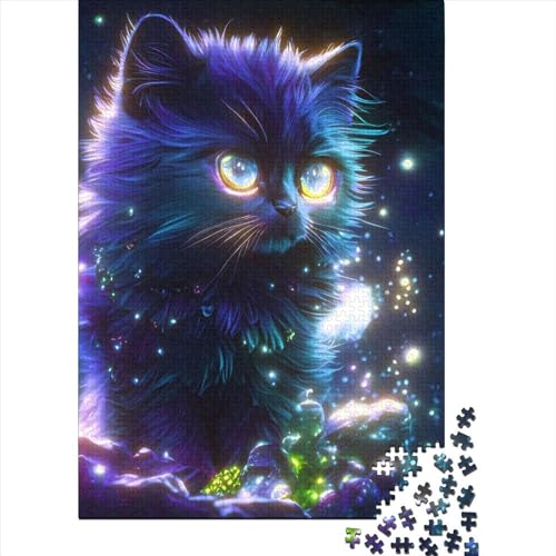 Kitty-Holzpuzzle für Erwachsene und Jugendliche von Adult Jigsaw Puzzles 1000 Teile für anspruchsvolles Puzzlespiel und Familienspiel 29,53 x 19,69 Zoll