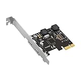 Qsvbeeqj PCIE 1 Auf Doppel USB3.1-USB C Adapterkarte Schnelle Datenschnittstellen Für Desktop PC Keine Externe Stromversorgung Erforderlich