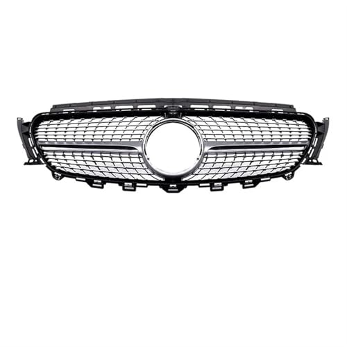 Frontgrills Für Benz E-Klasse W213 2015+ E200 E300 E250 Nierengrill Mit Kameraloch GT Diamond Style Auto Fronthaubengrill Front Bumper Grille(15-19 Black)