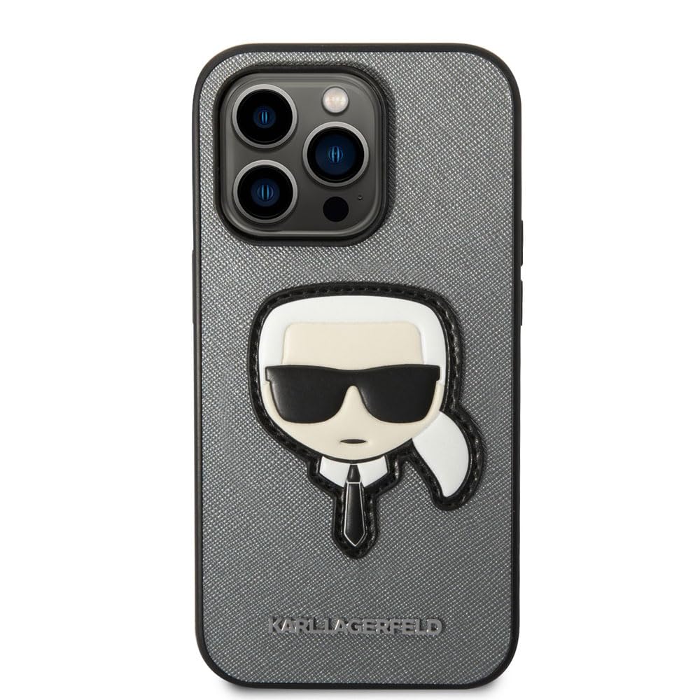 Karl Lagerfeld KLHCP14XSAPKHG Hülle für iPhone 14 Pro Max 6,7" Silber hardcase S