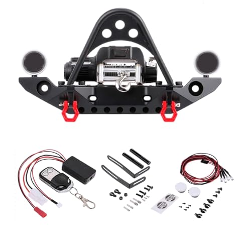 Fhsqwernm Modell Auto Stoßstange Metall Set Modell Teile Ersatzteil Metall Hergestellt SCX10 1/10 Auto