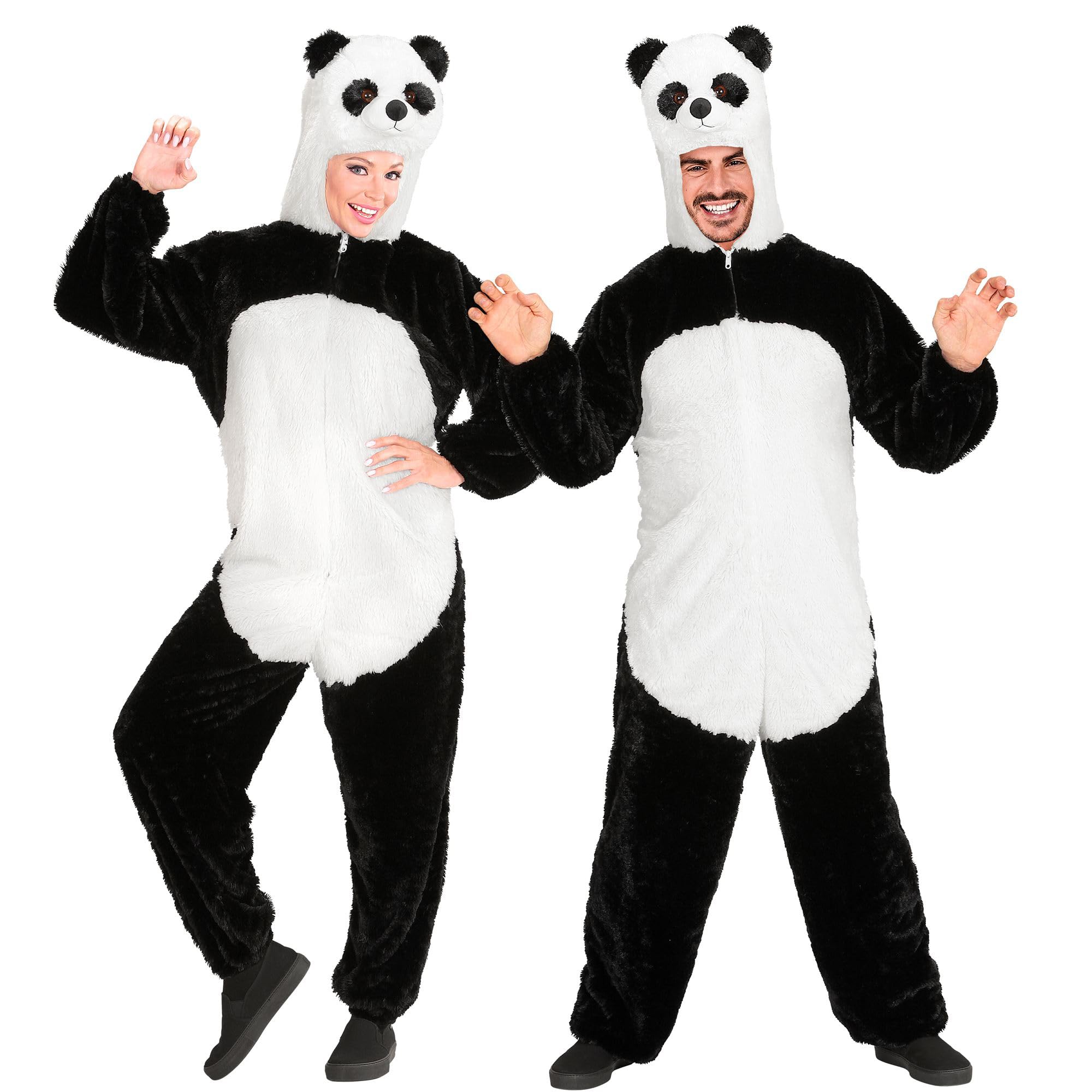 W WIDMANN MILANO Party Fashion - Kostüm Panda, Plüsch Overall, Tierkostüm, Bär, Faschingskostüme, Karneval