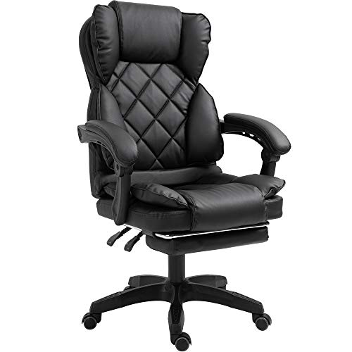 Schreibtischstuhl Design Bürostuhl TV Sessel Chefsessel Relax & Home Office, Farbe:Schwarz