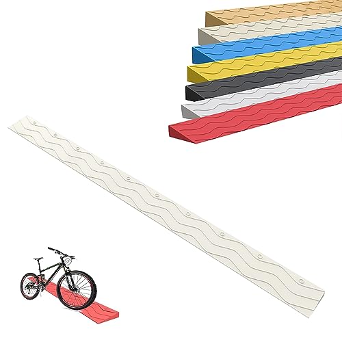 Yqyc 1–5,5 cm Hohe Tragbare Bordsteinrampe, rutschfeste Schwellenrampe Türschwellenrampe Für Türen, Badezimmer, Supermärkte, Garageneingänge, Schneidbar (Color : Beige, Size : 100x12x5cm)