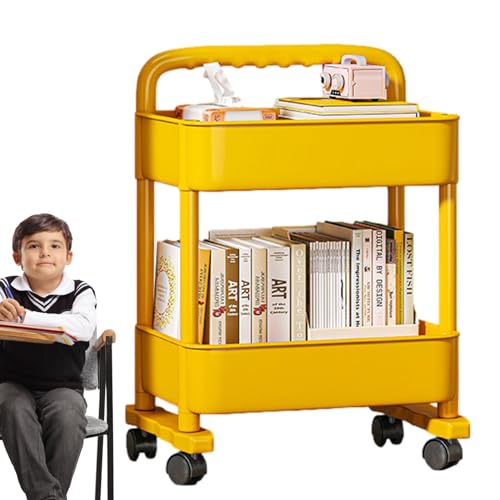 NEECS Aufbewahrungswagen, Rollwagen, bewegliches Bücherregal, wiederverwendbarer Rollwagen, bewegliches Bücherregal für Küche, Schlafzimmer, Wohnzimmer und Waschküche