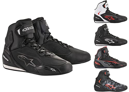 Alpinestars Faster-3 Motorradschuhe Schwarz/Weiß 7.5 (40)