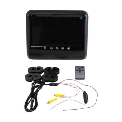 Qhpnunhq Multimedia-Player für die Rückenlehne des Autos, Display für das Kopfstützenkissen im Auto, Display für die Kopfstütze, LCD-Bildschirm für die Kopfstütze im Auto, 9