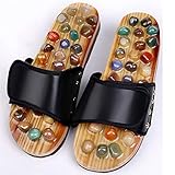 Herren Slides Sandale Akupressur Fußmassagegerät Jade Stein Acupoint Massage Hausschuhe Schuhe Reflexologie Sandalen, Massageschuhe, for Fußpflege Herrenschuhe (Color : B, Size : 43-44)