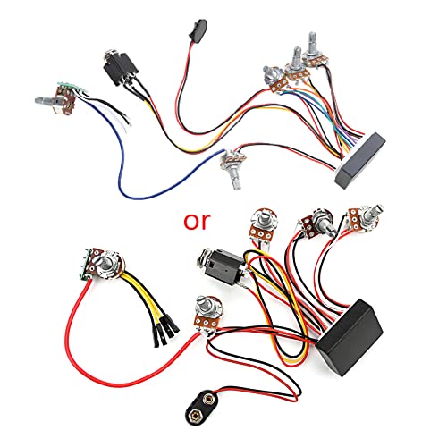 3-Band Active & Passive Equalizers Electric Bass Preamp Circuit Pickup Replacement For Active Bass Pickup Bass Guitar