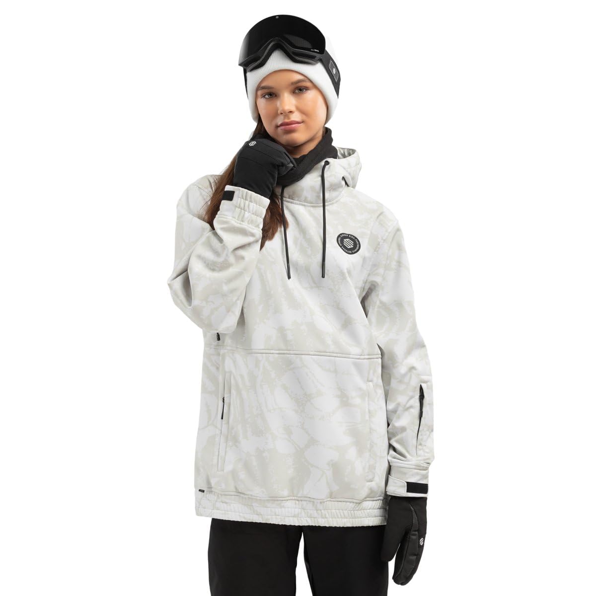 SIROKO - Snowboardjacke für Damen W1-W Tremblant - XXL - Weiß/Perlgrau