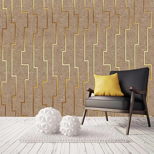 Abstrakte Geometrie Goldbarren 3D Tapeten Wanddekoration Fototapete Sofas Wohnzimmer Wandbild Schlafzimmer-200cm×140cm