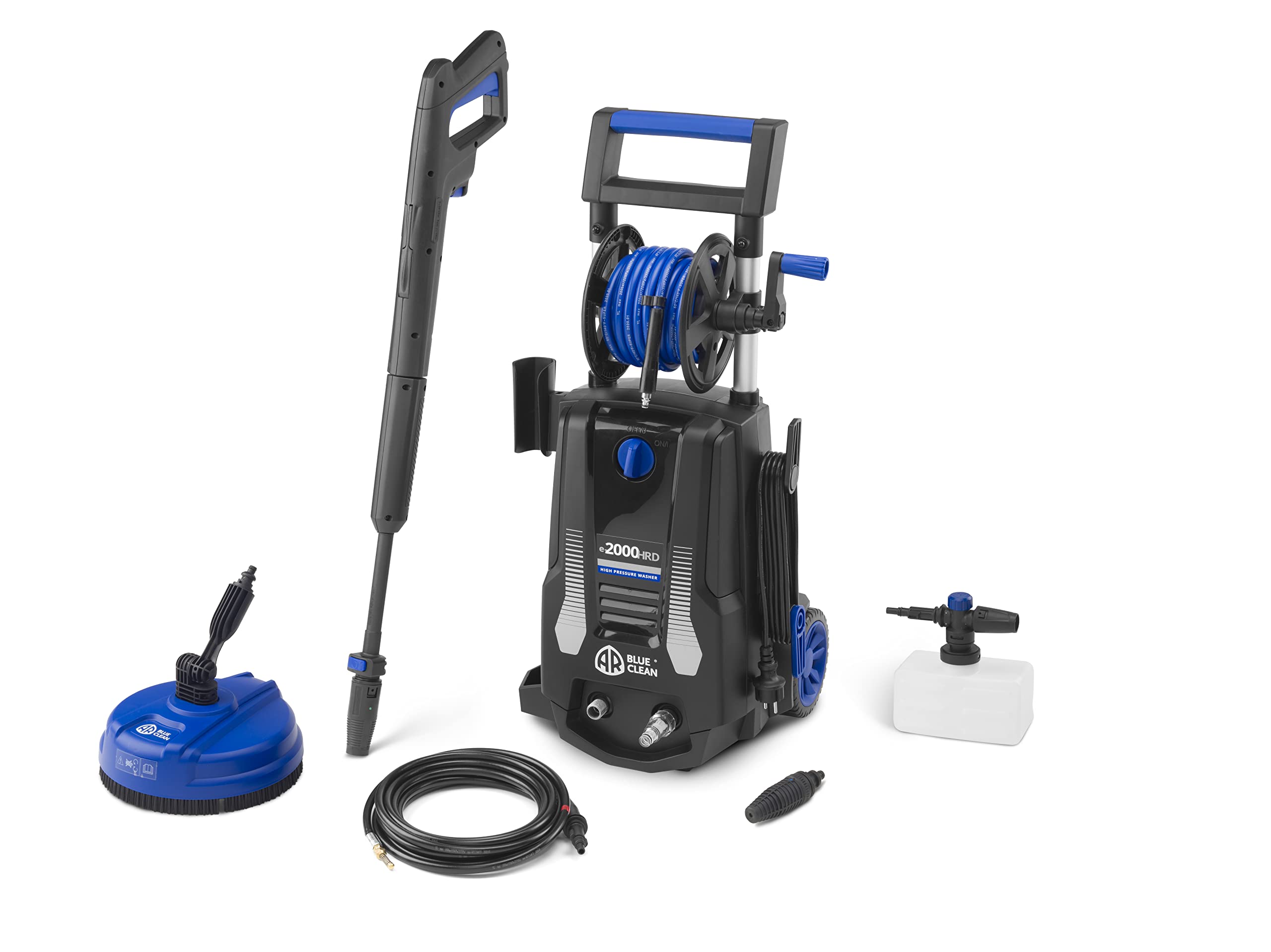 AR Blue Clean Hochdruckreiniger e-2000 HRD mit Rohrreinigersonde und Patio Cleaner (2000 W, 150 bar, 440 l/h)