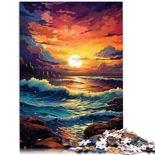 Puzzlespiel „Malen, bunter Strand“, 1000 Teile, Holzpuzzle, Familienspiel zum Stressabbau, schwieriges Herausforderungspuzzle, 1000 Teile (50 x 75 cm)