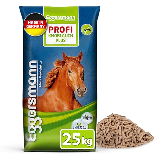 Eggersmann Profi Knoblauch Plus - Ergänzungsfuttermittel für Pferde - Gegen Fliegen, Bremsen und Stechmücken, 25 kg Sack