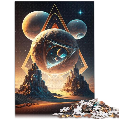 Puzzle für Sanctuary Alien Landscape, 1000 extragroße Teile, Holzpuzzle, jedes Teil ist einzigartig – anspruchsvolles, unterhaltsames Familienspiel, 1000 Teile (50 x 75 cm)