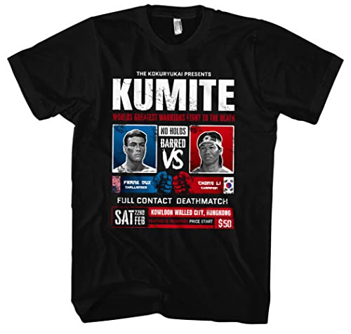 Kumite Herren T-Shirt | Frannk Dux Bloodsport Muay Thai | M6 Schwarz (3XL)