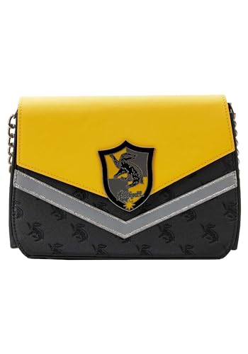 Loungefly Harry Potter Hufflepuff Kettenriemen Umhängetasche, Mehrfarbig